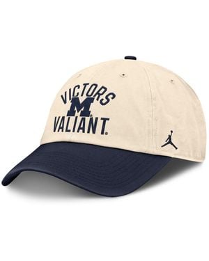 Nike And Natural Michigan Wolverines 2026 Primetime Natural 2-tone Club Adjustable Hat - Blue