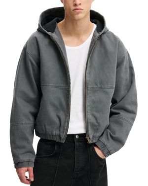 Cotton On Cropped Hooded Bomber - Gray