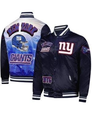 Pro Standard New York Giants Sublimated Satin Full-snap Jacket - Blue