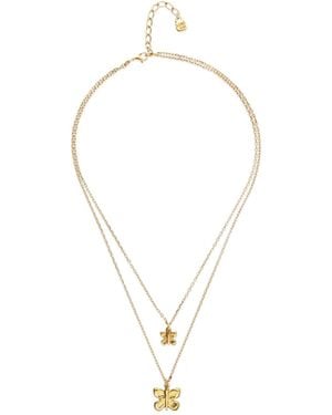 Uno De 50 18k Metal Alloy Big Butterfly Necklace - White