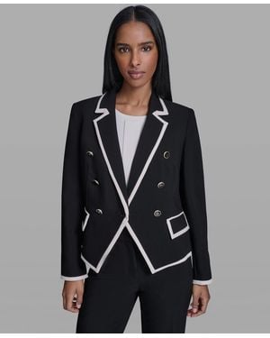KARL LAGERFELD Notch Collar Jacket - Gray