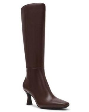 Anne Klein Perfektion Snip Toe Knee High Boots Regular Wide Calf - Brown