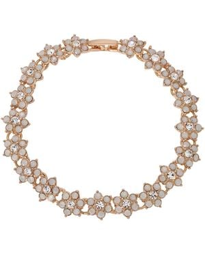 2028 Glass Flower Bracelet - Metallic