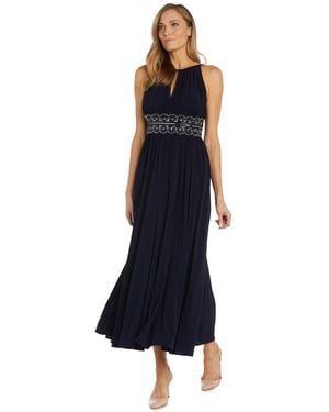 R & M Richards R&m Richards Beaded Gown - Blue