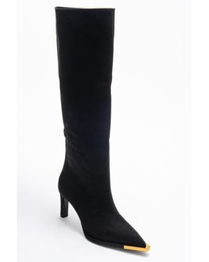 Prologue Shoes Lexa Pointed Toe Knee High Boot - Black