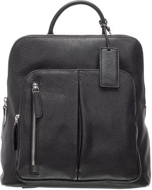 Mancini Pebbled Brigette Backpack - Black