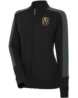Antigua Vegas Golden Knights Strike Full-zip Track Jacket - Black