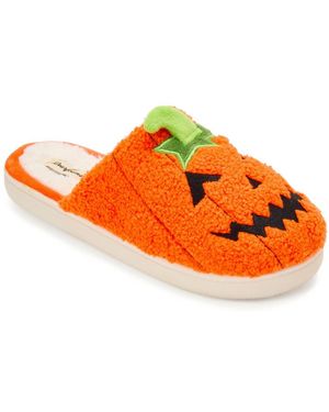 Dearfoams Halloween Bat Scuff Slipper - Orange