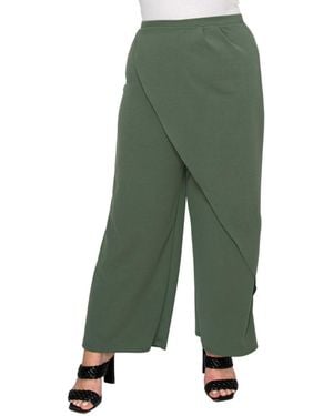 L I V D Plus Size Ivy Wrap Pants - Green