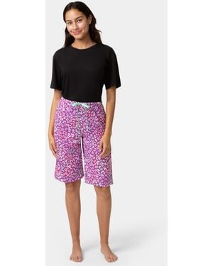 Hue Chalk Dot Pj Bermuda - Red