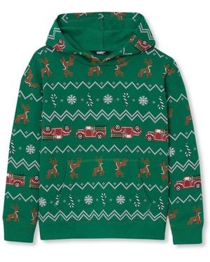 Lands' End Boys Graphic Hoodie - Green