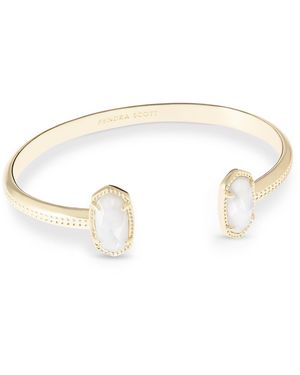 Kendra Scott 14k Gold-plated Crystal Link Cuff Bracelet - White