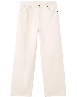 Mango Miami Medium-rise Straight-fit Jeans - White