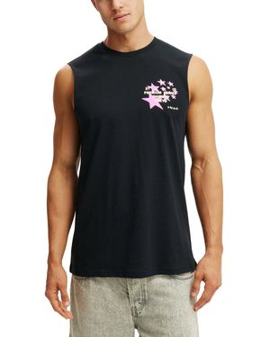 Cotton On Graphic Muscle Tank Top - Black
