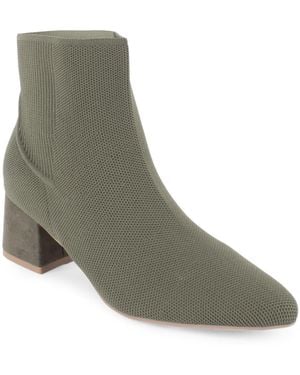 Tahari Foxglove Knit Slip-on Booties - Green