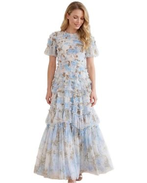 Needle & Thread Wisteria Valentine Ruffle Gown - Blue