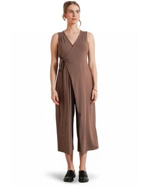 Nom Maternity Maternity Nom Francesca Nursing Cropped Jumpsuit - Brown