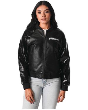 The Wild Collective Tampa Bay Buccaneers Sequin Full-zip Jacket - Black