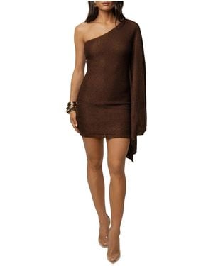 JLUXLABEL Lumiere Sequin Mini Dress - Brown