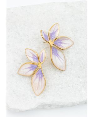 Starfish Project Flourish Leaf Earrings - White