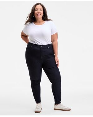 On 34th Trendy Plus Size High-rise Skinny Jeans - Blue