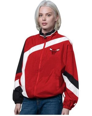 Starter Red/black Chicago Bulls 1st Quarter Full-zip Jacket