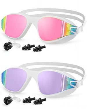 Gnuadz 2 Piece Swimming goggles Anti Fog Uv Protection - Purple