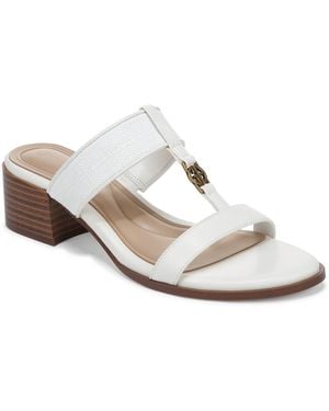Giani Bernini Almond Toe Stacked Heel Sandals - White