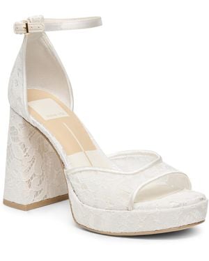 Dolce Vita Pandro Block-heel Platform Sandals - White