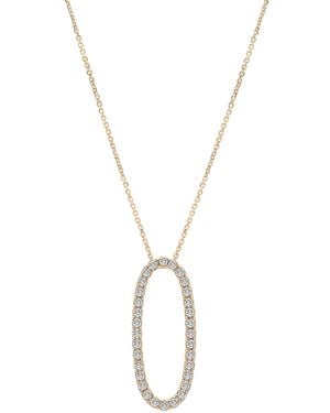 Wrapped in Love Diamond Open Oval 18" Pendant Necklace (1/2 Ct. T.w. - Metallic