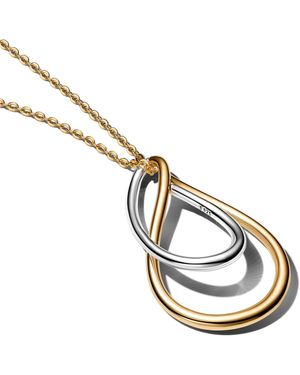 PANDORA Double Pendant Necklace - Metallic
