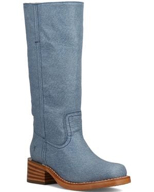 Frye Campus 14l Leather Tall Boots - Blue
