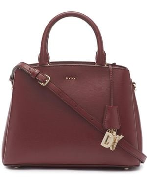 DKNY Paige Medium Satchel With Convertible Strap - Red