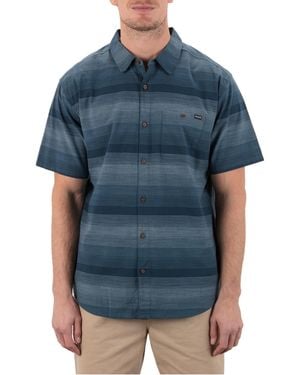 Hurley Lido Stripe Short Sleeve Shirt - Blue