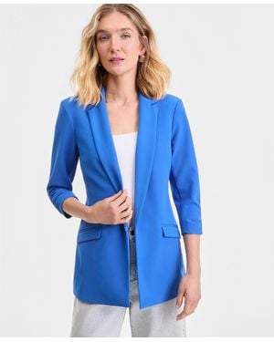INC International Concepts 3/4-sleeve Blazer - Blue