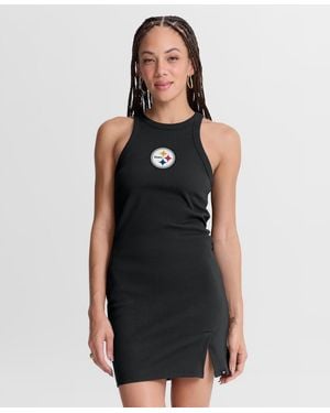 Fanatics Pittsburgh Steelers Push Beyond Tri-blend Ribbed Sleeveless Dress - Black