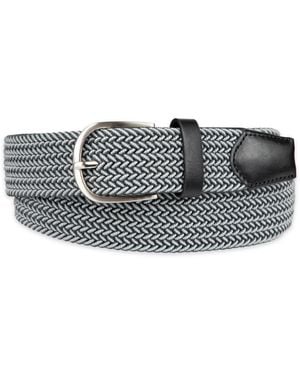 Club Room Stretch Braid Belt - Black