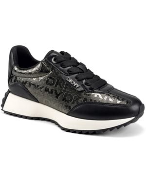 DKNY Naples Lace Up Sneakers - Black