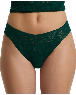 Hanky Panky Signature Lace Original Rise Thong - Green