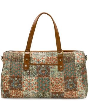 Patricia Nash Milano Extra-large Weekender Duffel Satchel Handbag - Brown