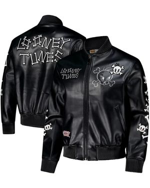 FREEZE MAX Looney Tunes Tweety Bones Full-zip Varsity Jacket - Black