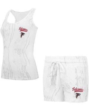 Concepts Sport Atlanta Falcons Quartz Hacci Knit Tank Top Shorts Sleep Set - White