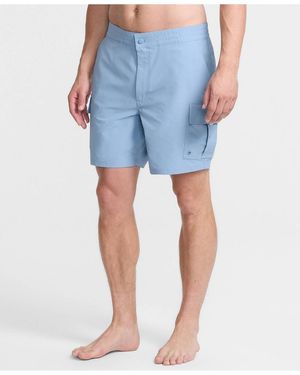 Lands' End 7" Quick Dry Cargo Swim Short - Blue