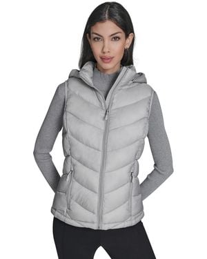 Charter Club Packable Hooded Puffer Vest - Natural