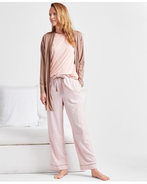 State Of Day Knit Open Front Cardigan - Pink