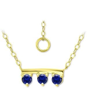 Giani Bernini Lab-grown Imitation Blue Sapphire Trio Pendant Necklace