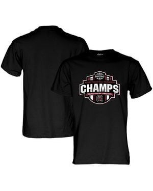 Blue 84 South Carolina Gamecocks 2025 Sec Basketball Conference Tournament Champions Locker Room T-shirt - Black