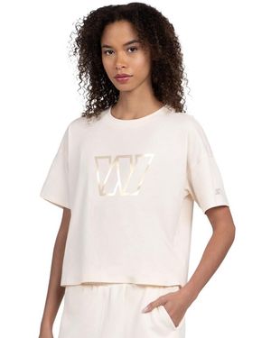 Starter Washington Commanders Pastel Travel Boxy Cropped T-shirt - White
