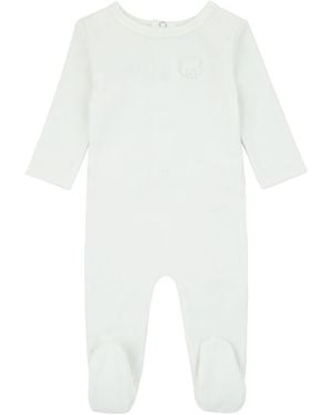 NoggiWear Baby Teddy Footie Pajamas - White