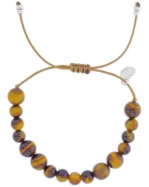 Roxy Waterproof Tiger Eye Adujustable Bracelet - Metallic